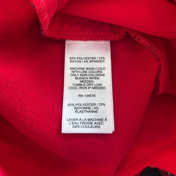 Vineyard Vines Red Plaid Straight Leg Pants - Size 8 - Picture 5 of 5